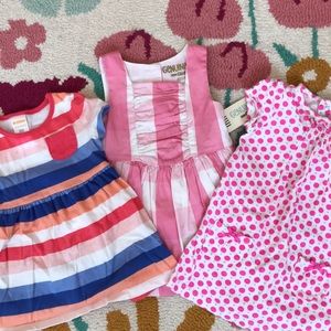 Lot of three infant girl dresses